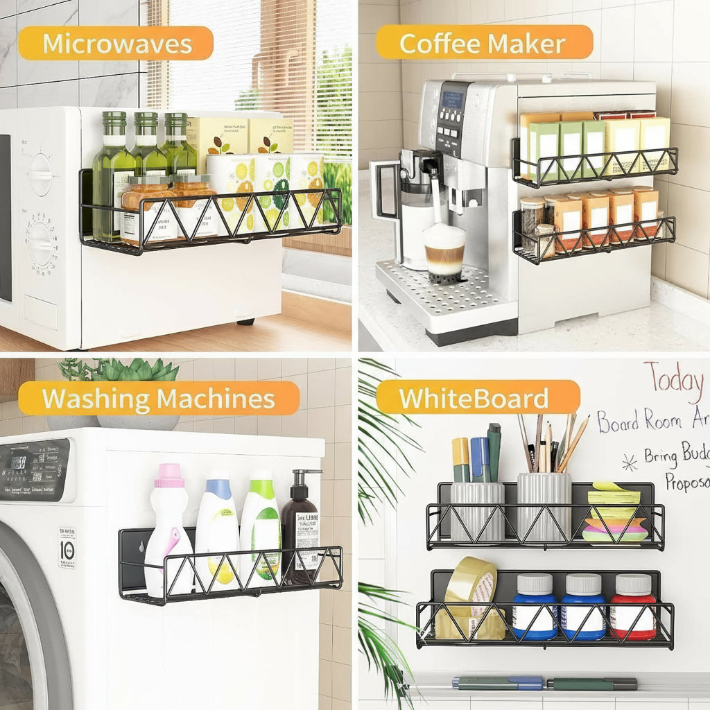 Maqiato | Magnetic No-Drill Spice Rack in Black