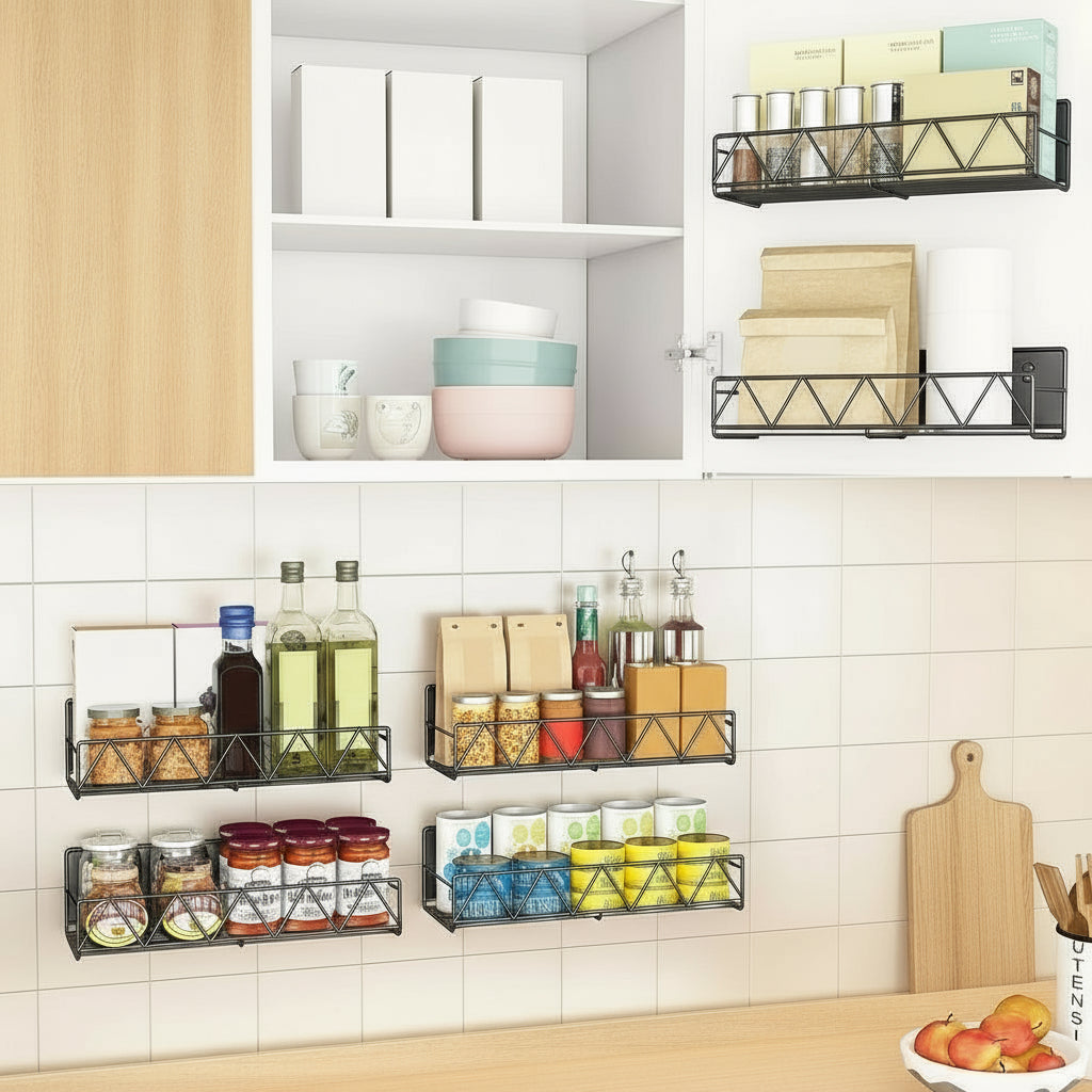 Maqiato | Magnetic No-Drill Spice Rack in Black