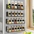 Maqiato | Magnetic No-Drill Spice Rack in Black