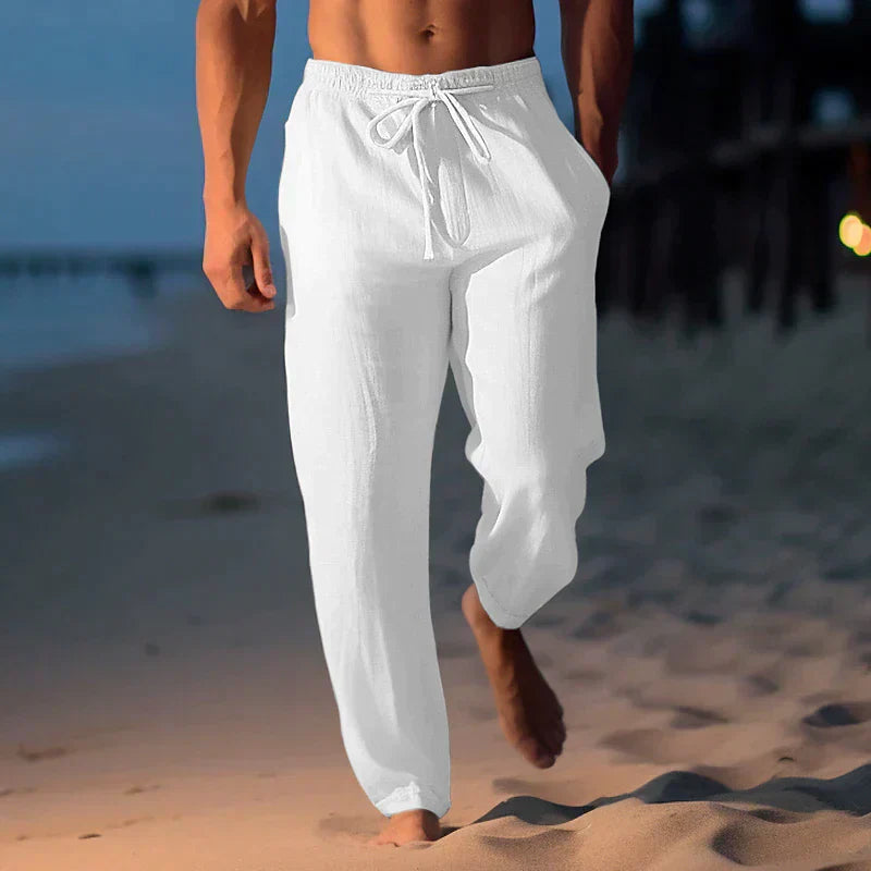 Maqiato | Men's Adjustable-Waist Linen Trousers