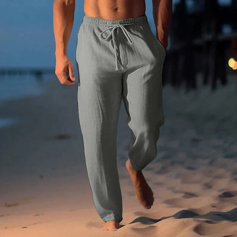Maqiato | Men's Adjustable-Waist Linen Trousers