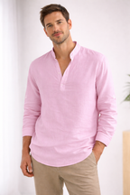 Maqiato | Men's Band Collar Shirt