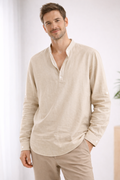 Maqiato | Men's Band Collar Shirt