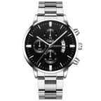 Maqiato | Men's Black Steel Chronograph Watch