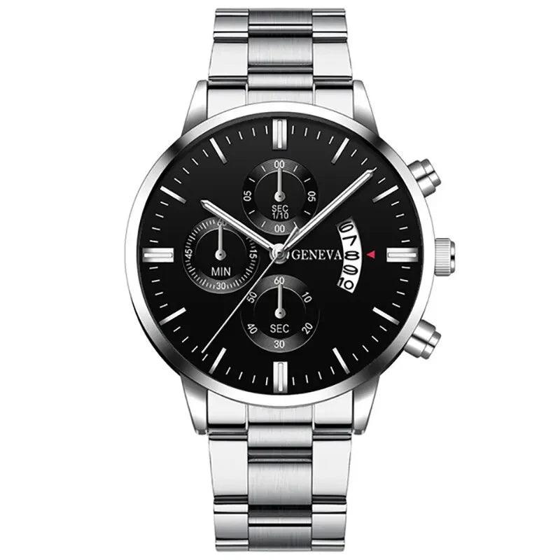 Maqiato | Men's Black Steel Chronograph Watch