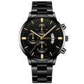 Maqiato | Men's Black Steel Chronograph Watch