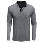 Maqiato | Men's Breathable Long Sleeve Polo Shirt