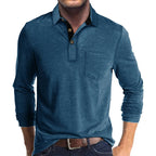 Maqiato | Men's Breathable Long Sleeve Polo Shirt