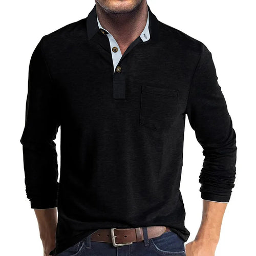 Maqiato | Men's Breathable Long Sleeve Polo Shirt