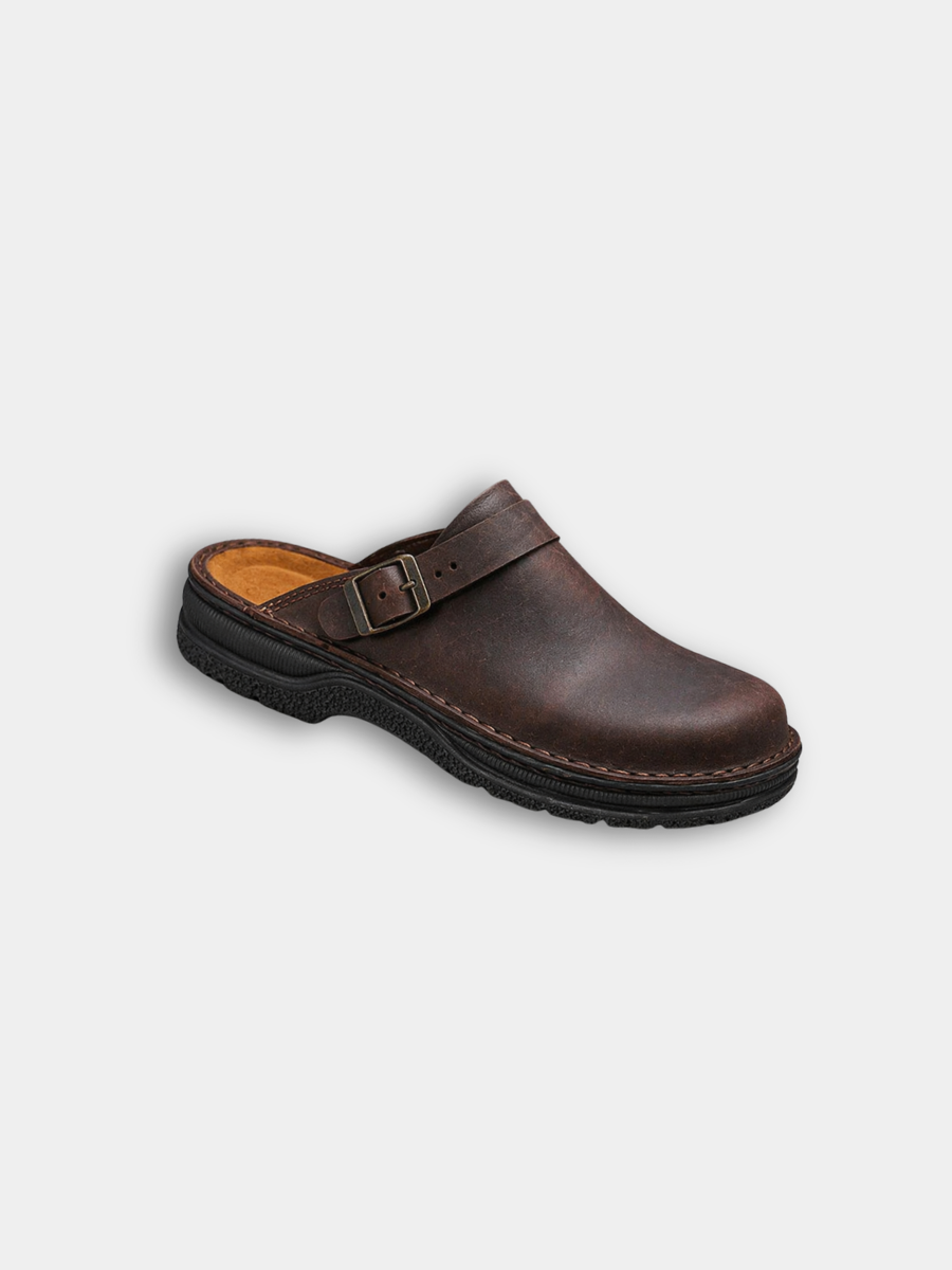 Maqiato | Men's Closed-Toe Leather Clog Sandals