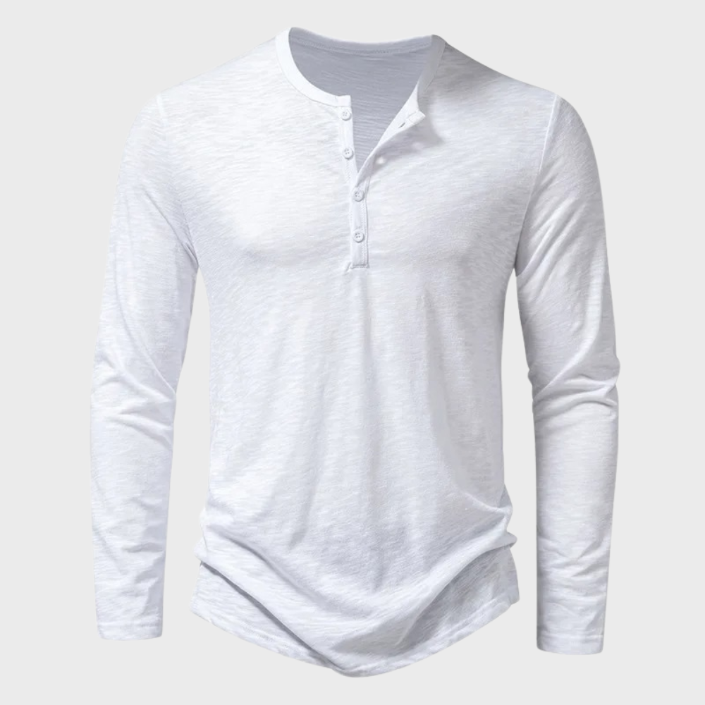 Maqiato | Men's Cotton Blend Long Sleeve Henley