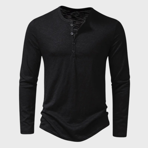 Maqiato | Men's Cotton Blend Long Sleeve Henley