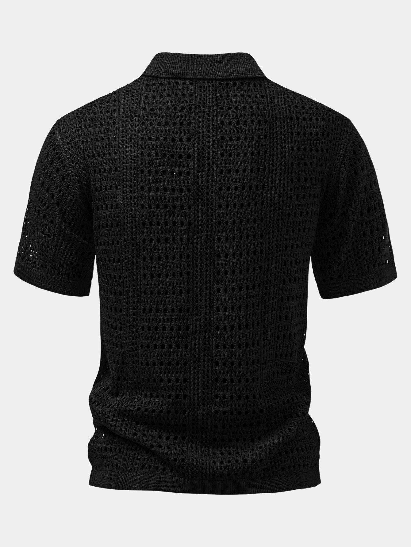 Maqiato | Men's Crochet Knit Polo & Linen Trousers Set