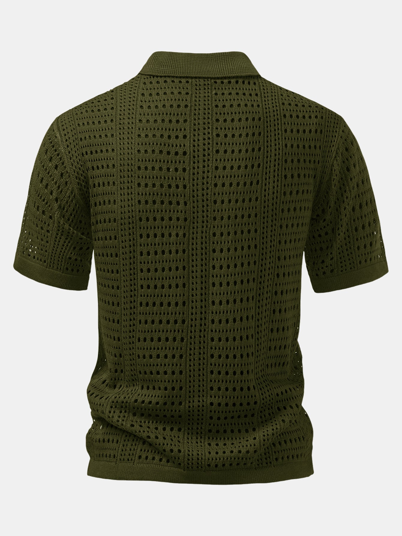Maqiato | Men's Crochet Knit Polo & Linen Trousers Set