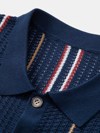 Maqiato | Men's Crochet Knit Shirt & Linen Blend Pants Set