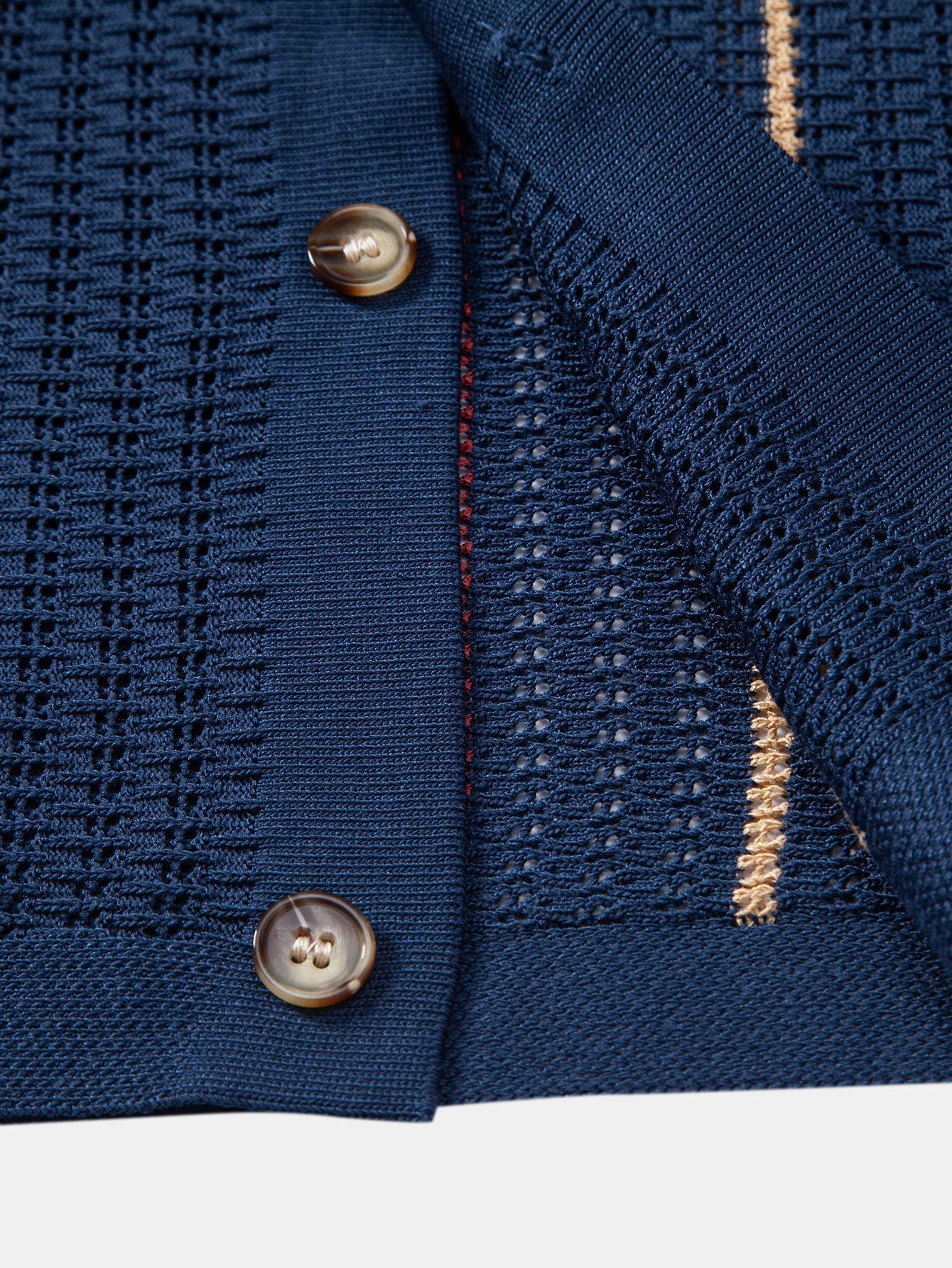 Maqiato | Men's Crochet Knit Shirt & Linen Blend Pants Set