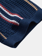 Maqiato | Men's Crochet Knit Shirt & Linen Blend Pants Set