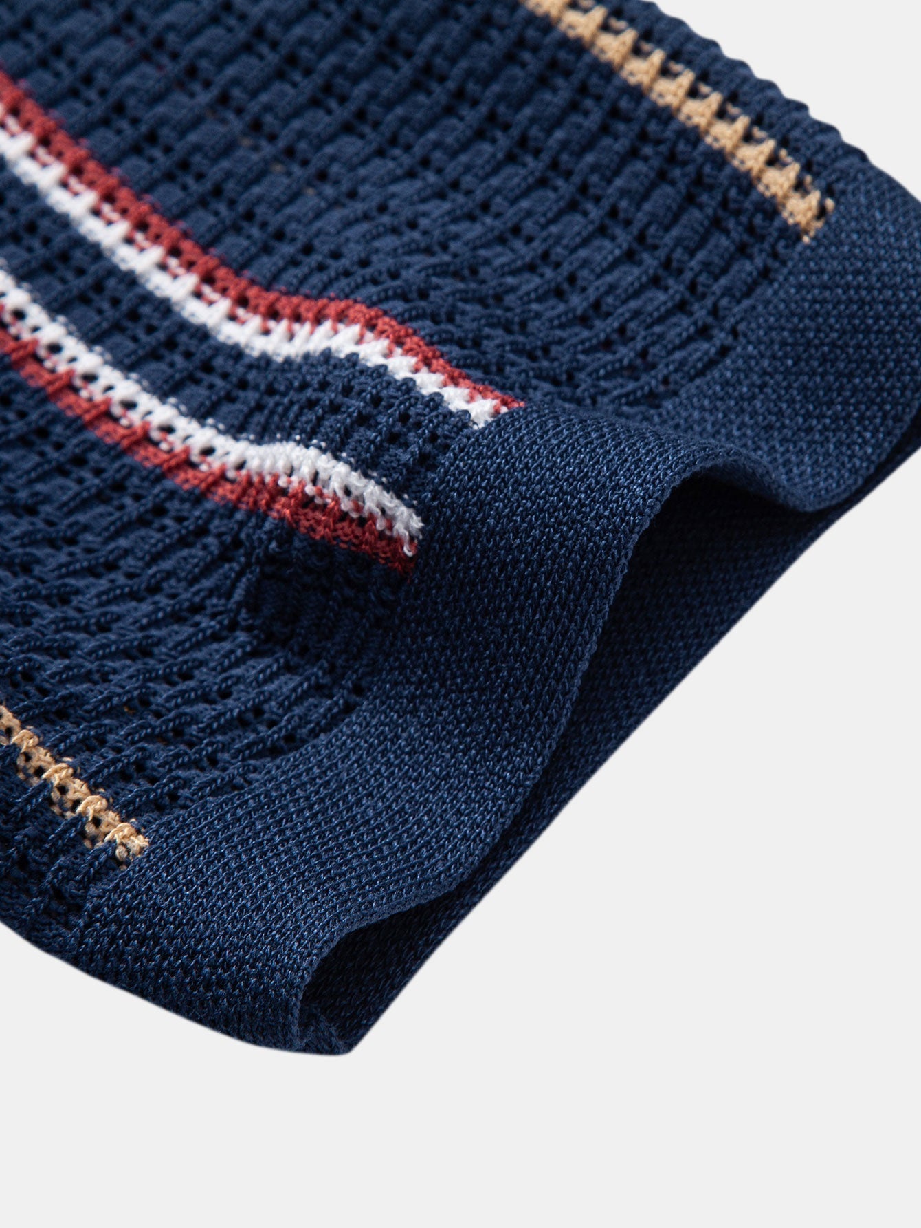 Maqiato | Men's Crochet Knit Shirt & Linen Blend Pants Set