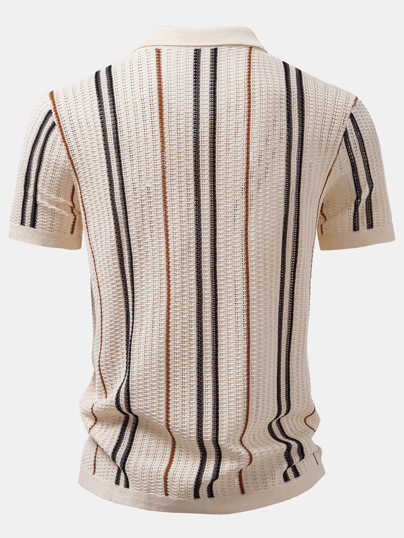 Maqiato | Men's Crochet Knit Shirt & Linen Blend Pants Set