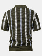 Maqiato | Men's Crochet Polo & Linen Trousers Set
