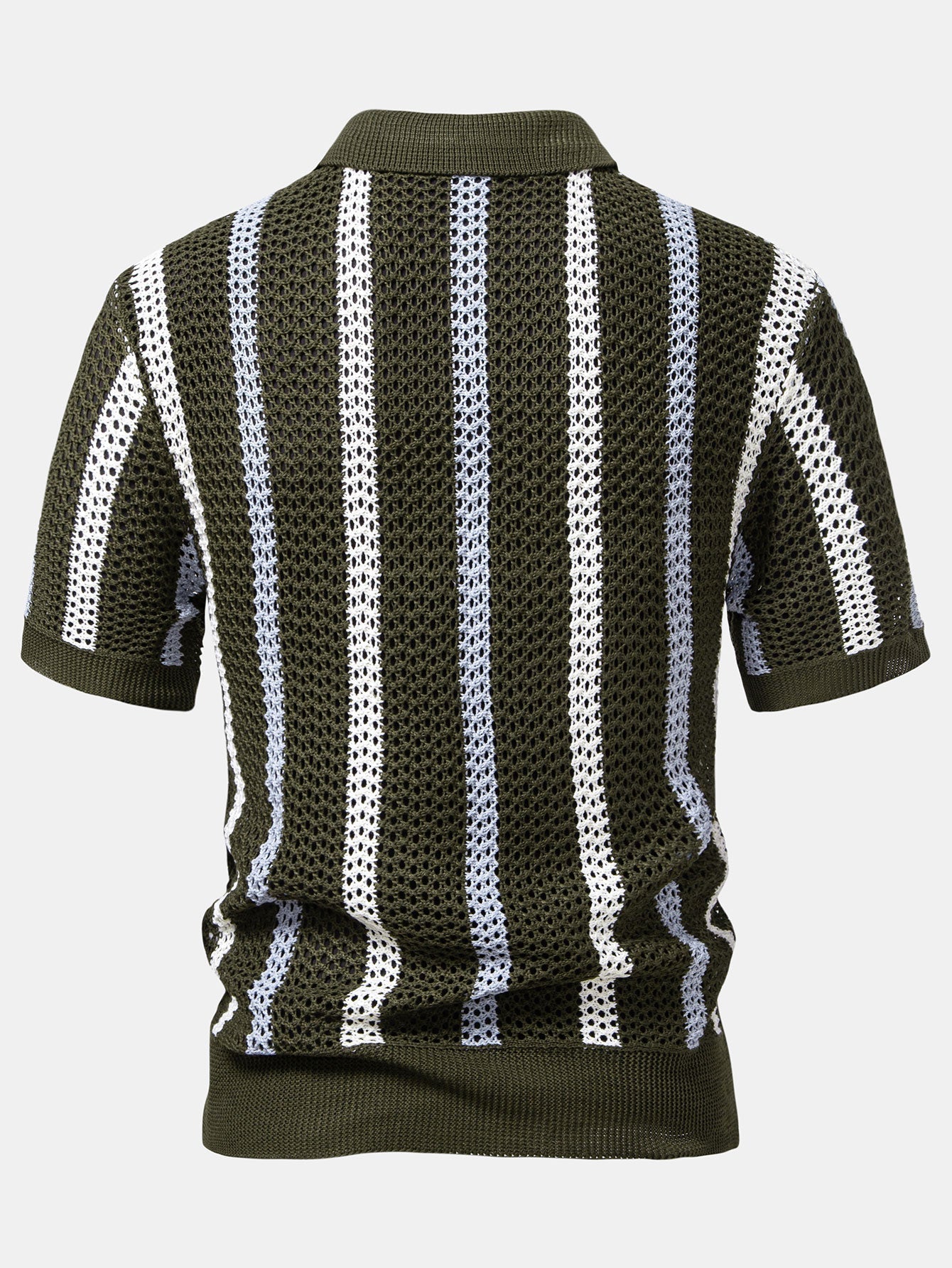 Maqiato | Men's Crochet Polo & Linen Trousers Set