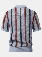 Maqiato | Men's Crochet Polo & Linen Trousers Set
