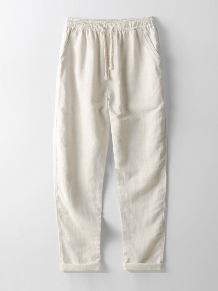 Maqiato | Men's Crochet Polo & Linen Trousers Set