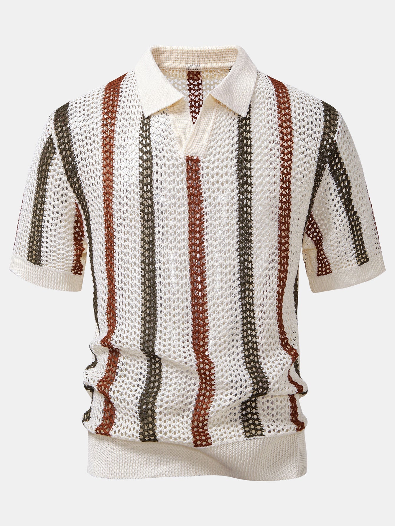 Maqiato | Men's Crochet Polo & Linen Trousers Set