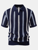 Maqiato | Men's Crochet Polo & Linen Trousers Set