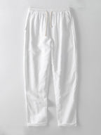 Maqiato | Men's Crochet Stripe Shirt & Linen Pants Set