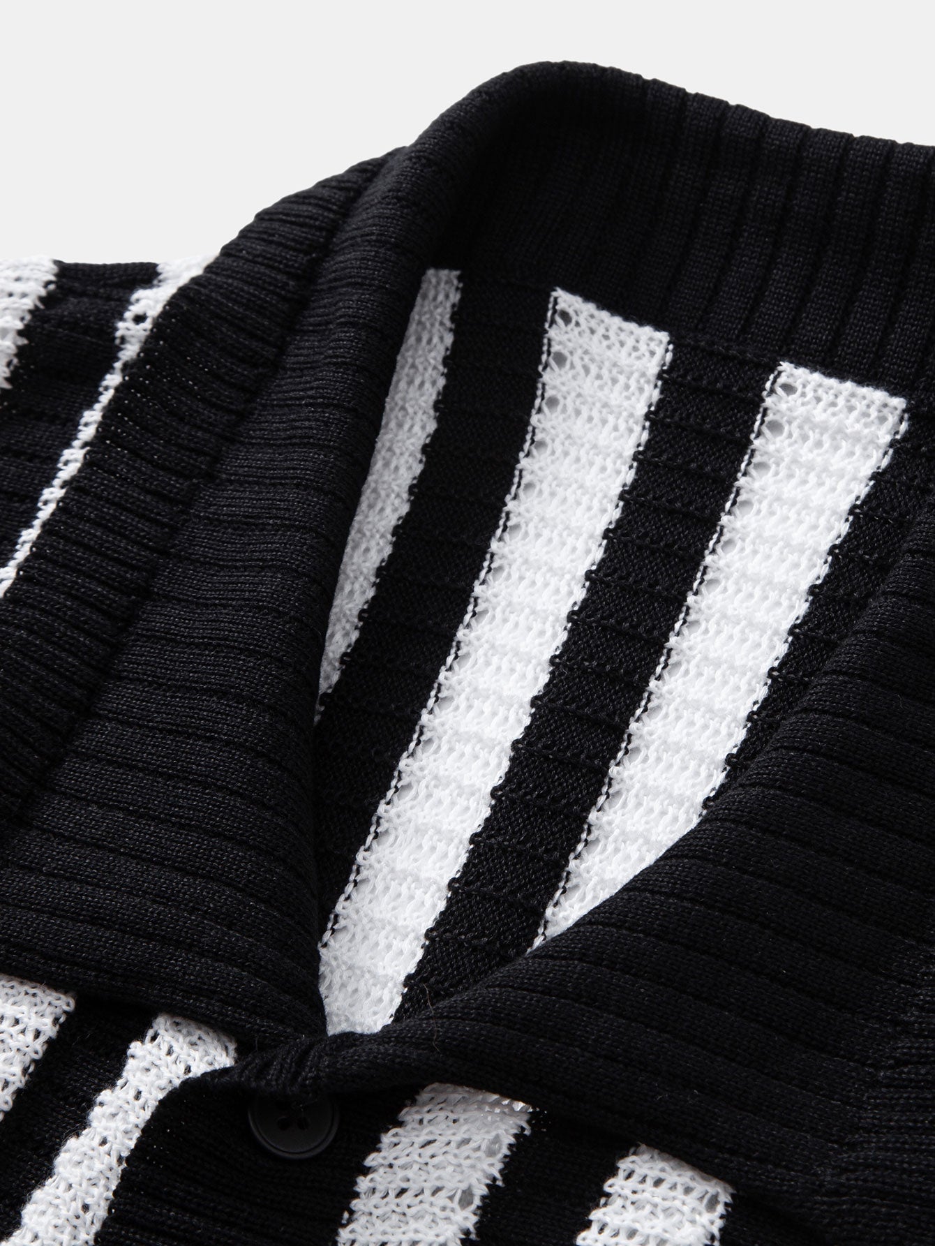 Maqiato | Men's Crochet Stripe Shirt & Linen Pants Set