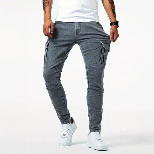 Maqiato | Men's Denim Cargo Jeans