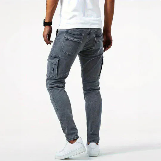 Maqiato | Men's Denim Cargo Jeans