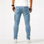 Maqiato | Men's Denim Cargo Jeans