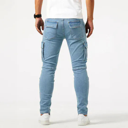 Maqiato | Men's Denim Cargo Jeans