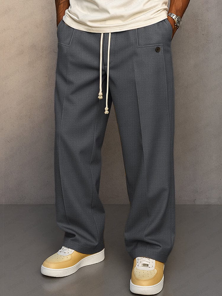 Maqiato | Men's Drawstring Cotton Pants