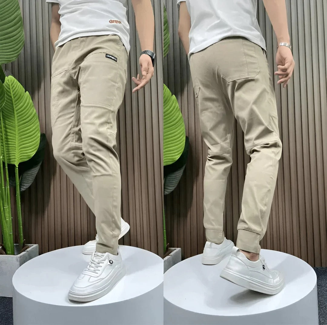 Maqiato | Men's Elastic Waist Cargo Pants