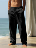 Maqiato | Men's Elastic Waist Linen Pants