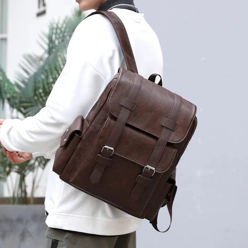 Maqiato | Men's Faux Leather Backpack
