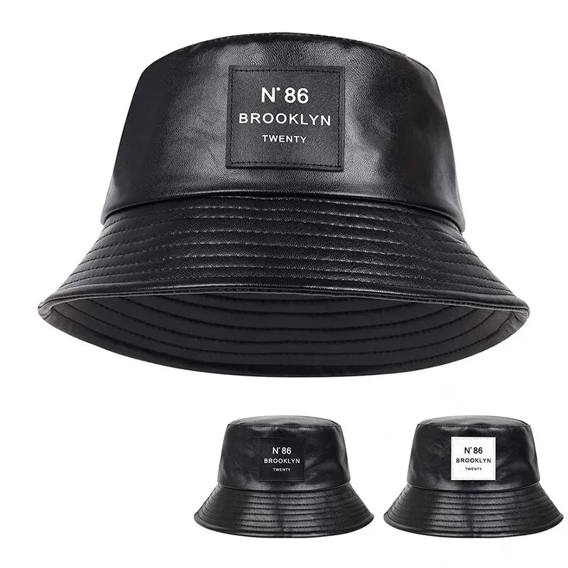 Maqiato | Men's Faux Leather Bucket Hat