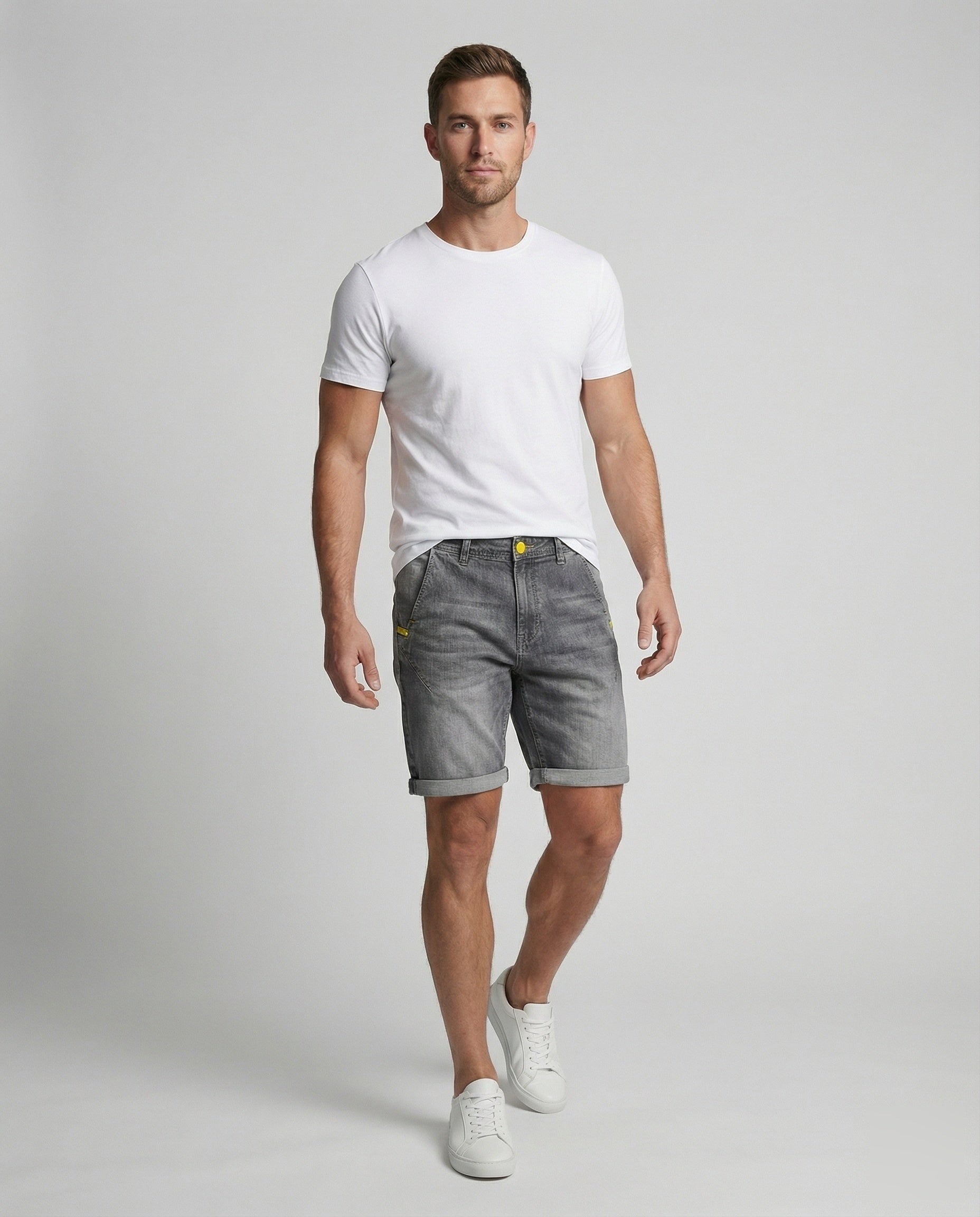 Maqiato | Men's Five-Pocket Denim Bermuda Shorts