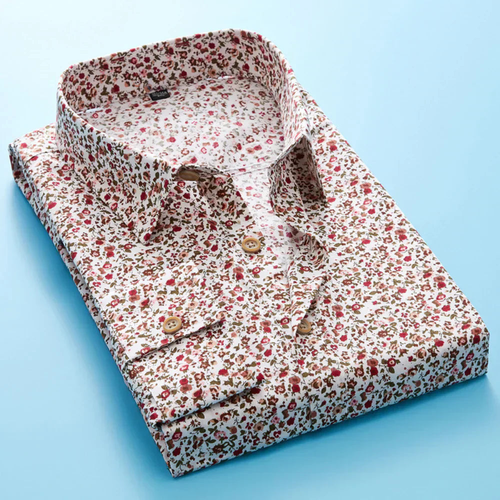 Maqiato | Men's Floral Print Short Sleeve Shirt