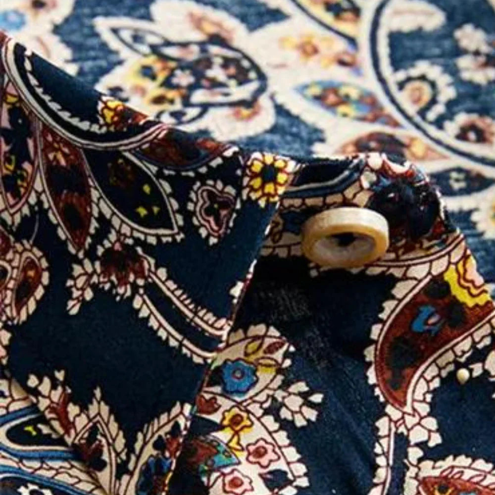 Maqiato | Men's Floral Print Short Sleeve Shirt