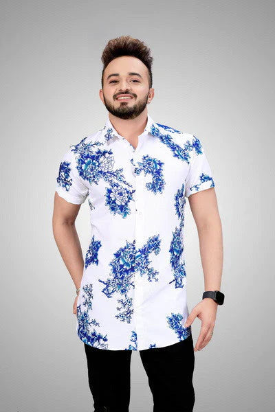 Maqiato | Men's Floral Short Sleeve Shirt
