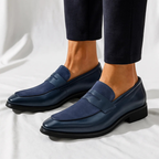Maqiato | Men's Formal Loafers in Navy