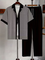 Maqiato | Men's Geometric Print Summer Set