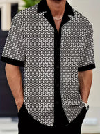 Maqiato | Men's Geometric Print Summer Set