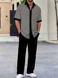 Maqiato | Men's Geometric Print Summer Set