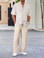 Maqiato | Men's Geometric Print Summer Set