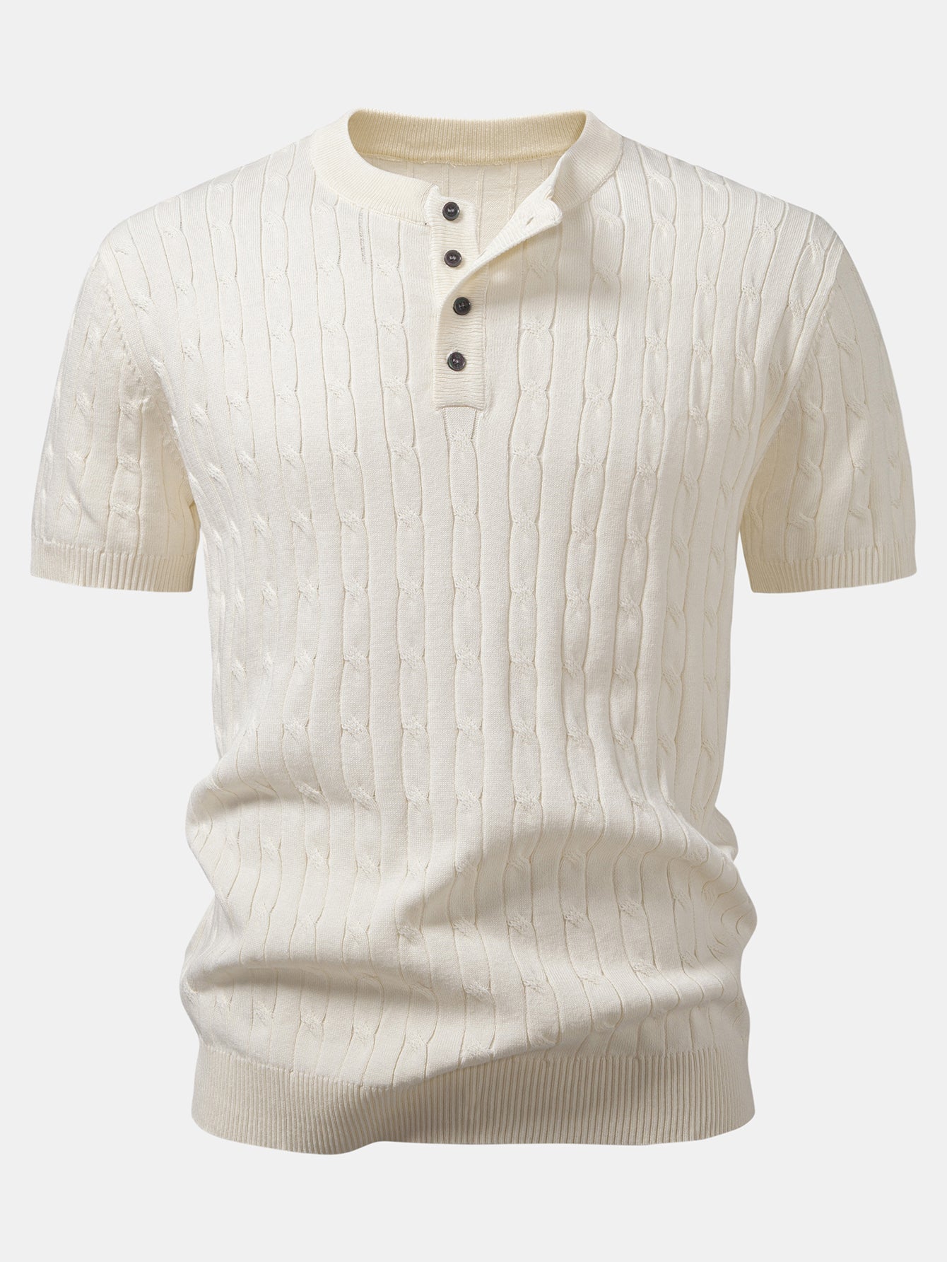 Maqiato | Men's Henley Knit & Slim Fit Pants Set
